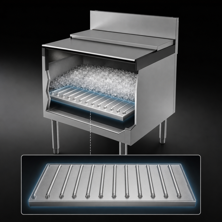 Product image #4 for Perlick Top Shelf TSD Series 36-Inch Modular Underbar Ice Chest/Cocktail Unit with 10-Circuit Cold Plate
