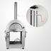 Thumbnail image #5 for KoolMore 32-Inch Outdoor Dual Fuel Gas and Wood Fired Pizza Oven with Built-In Chimney, Stainless Steel