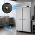 Thumbnail image #4 for Turbo Air PRO Series Two-Section Reach-In Freezer with Top-Mount Self-Contained Refrigeration, 48.36 Cu. Ft., Solid Doors