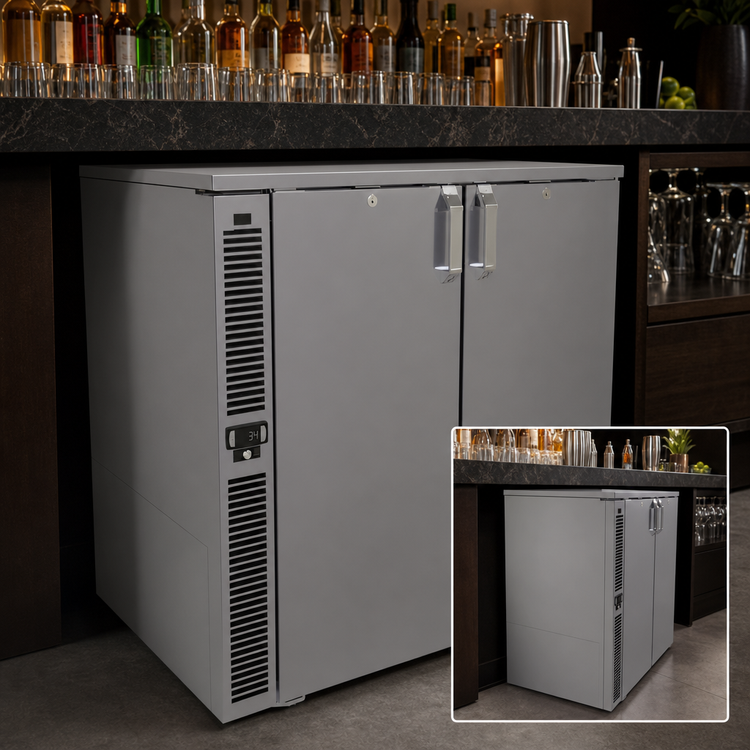 Product image #4 for Glastender F1SB36 One-Zone Side-Serviced Bar Profile Glass Froster, 36-Inch Wide, Two-Section