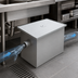 Thumbnail image #4 for Omcan 8 lb Commercial Grease Trap, 4 GPM, 2-Inch Threaded Inlet/Outlet, 11-Gauge Steel