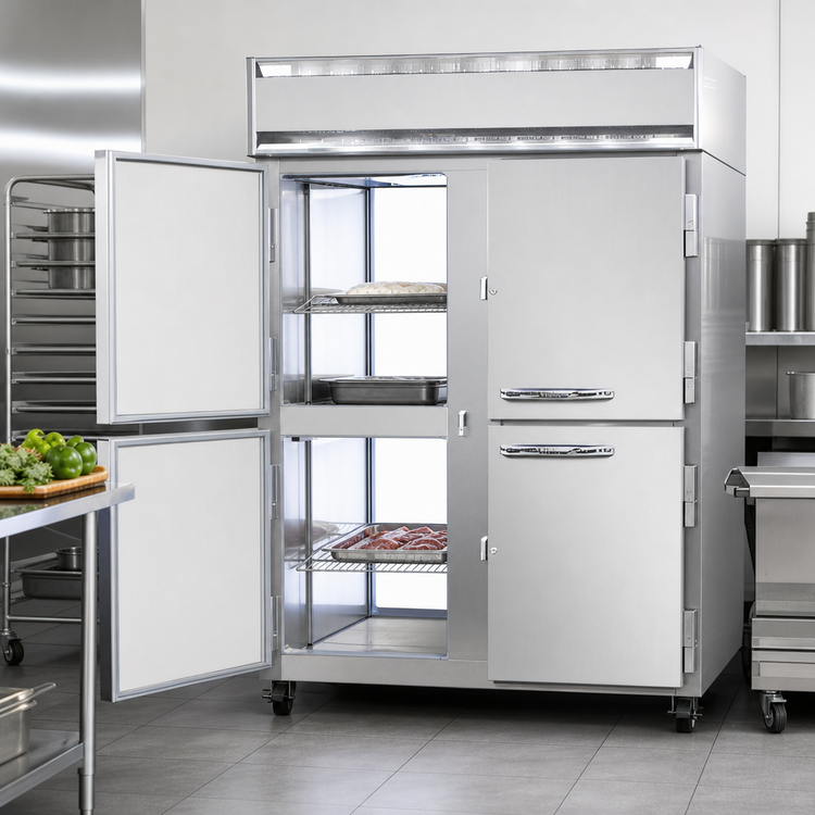 Product image #4 for Continental Refrigerator 2FENSAPTHD Two-Section Extra-Wide Pass-Thru Freezer with Half-Height Solid Doors