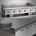 Thumbnail image #4 for Omcan 60-Inch Countertop Natural Gas Commercial Griddle with 5 Burners