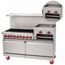 Thumbnail image #4 for American Range 72-Inch Gas Restaurant Range with 8 Open Burners, Right-Side 24-Inch Griddle/Broiler, and 2 Standard Ovens