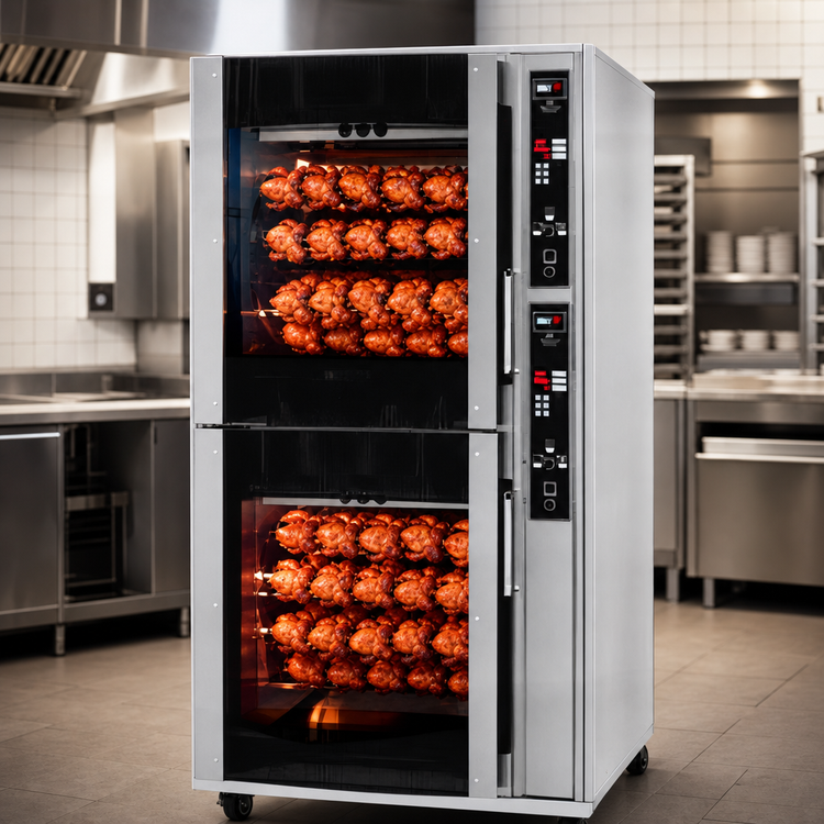 Product image #4 for BKI VGG-16-C Double-Deck Electric Rotisserie Oven with 80 Chicken Capacity