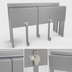 Thumbnail image #4 for Glastender DSRC-14 14-Inch Double Speed Rail Locking Cover, Stainless Steel