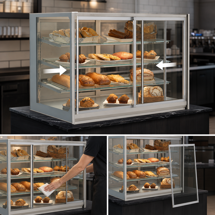 Product image #4 for Federal Industries Italian Glass Series 60-Inch Non-Refrigerated Self-Service Countertop Pastry Display Case