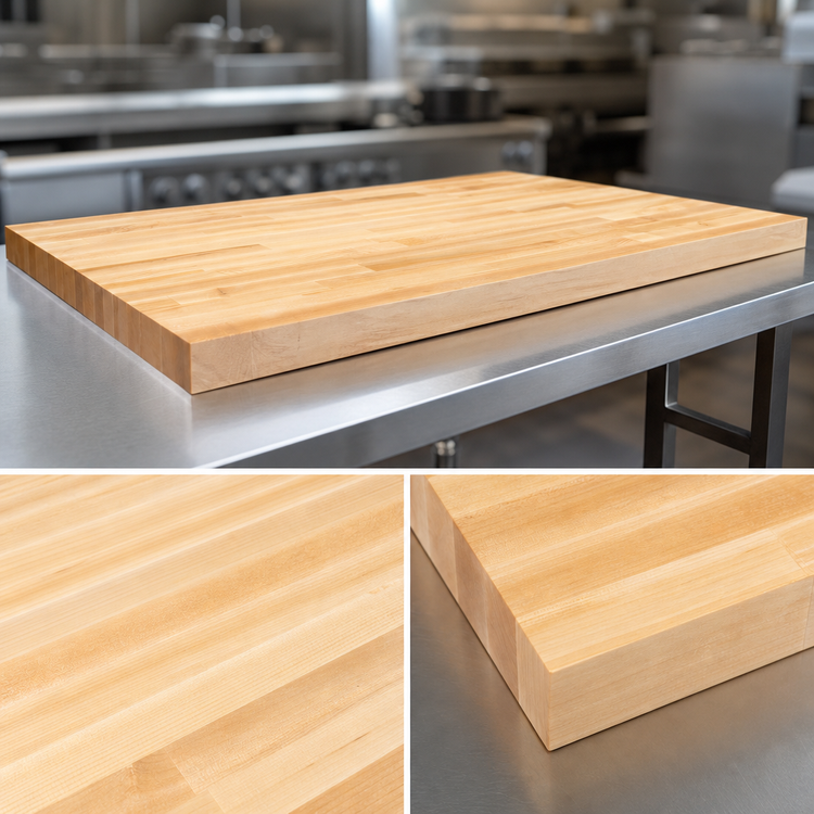 Product image #4 for John Boos Boos Block Blended Rail Edge Grain Maple Kitchen Countertop, 36 x 30 x 1-1/2 Inch, No Backsplash, Oil Finish