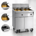 Thumbnail image #4 for Electric Floor Fryer with 3 Tanks, 50 lb. Capacity Each, Built-In Space Saver Filter System