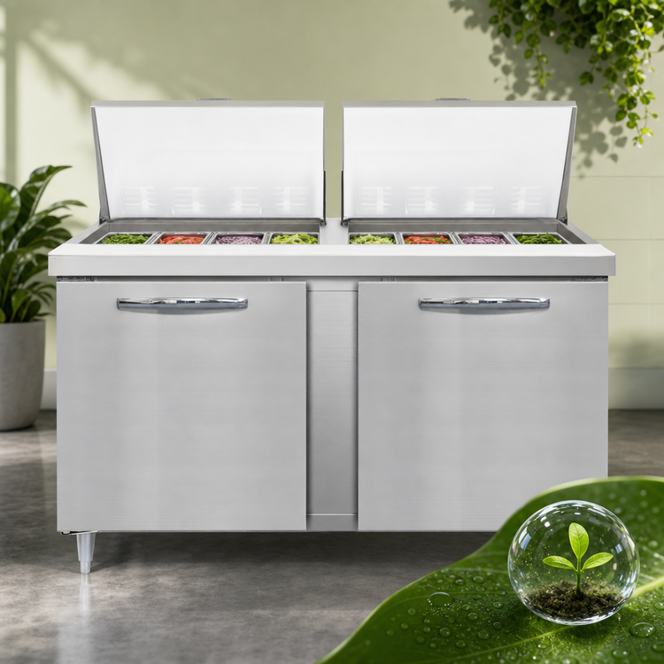 Product image #4 for Continental Refrigerator Designer Line D60N24M 60" Mighty Top Two-Section Sandwich Unit