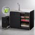 Thumbnail image #4 for Everest Refrigeration 24-Inch Deep Two-Section Back Bar & Direct Draw Keg Refrigerator Combo with 1 Solid Door and 1 Glass Door