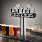 Thumbnail image #4 for Perlick Corporation 66500P-4BIM Illuminated Winged Tee 4-Faucet Glycol-Cooled Countertop Beer Draft Tower