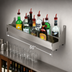 Thumbnail image #4 for Advance Tabco Underbar Basics 60-Inch Double-Tier Stainless Steel Speed Rail, Keyhole Mounting