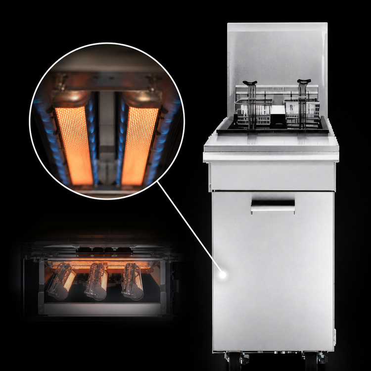 Product image #4 for Garland Master Series Heavy Duty Range-Match Gas Fryer, 35 lb. Capacity, 110,000 BTU