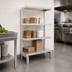 Thumbnail image #5 for New Age Aluminum Order Pick-Up Station Shelving Unit with Solid Adjustable Shelves, 30