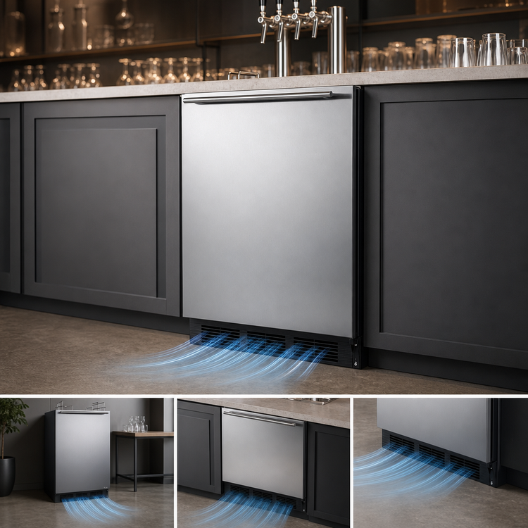 Product image #5 for Summit Commercial ADA Counter Height Draft Beer Dispenser, 5.5 Cu. Ft., 2 x 1/6 Keg Capacity, Stainless Steel Door