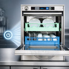 Thumbnail image #5 for Eurodib USA Lamber F99DYPS High-Temp Undercounter Dishwasher with Booster, Stainless Steel, 20" x 20" Rack, 30 Racks/Hour