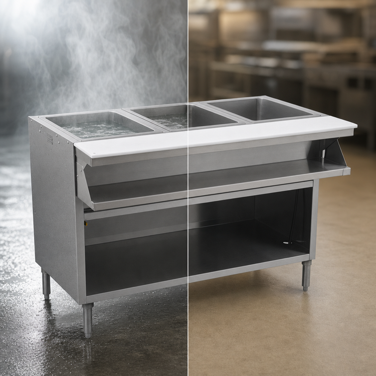 Product image #4 for Eagle Spec-Master 48-Inch Electric Sealed Well Hot Food Table, Open Front, 3 Wells, 240V/3-Phase