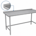 Thumbnail image #4 for Advance Tabco 108-Inch x 30-Inch 16-Gauge 430 Stainless Steel Work Table with 1-1/2-Inch Rear Up-Turn, Open Base