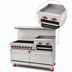 Thumbnail image #4 for American Range 60-Inch Commercial Gas Range with 6 Open Burners, 24-Inch Raised Griddle/Broiler, Convection Oven and Standard Oven