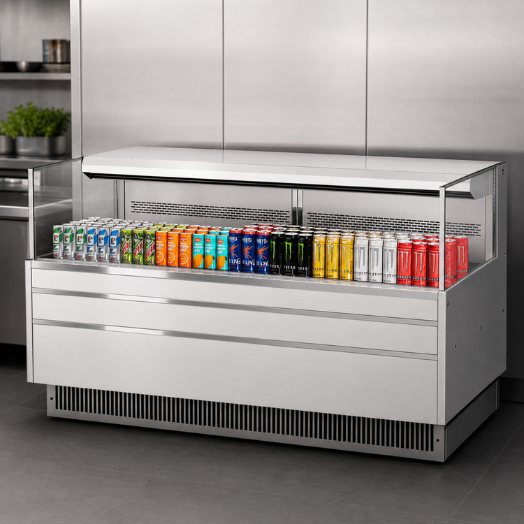Product image #4 for Turbo Air Low-Profile Horizontal Open Display Merchandiser, 70-3/4-Inch, 9.7 Cu. Ft., Deck Only
