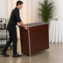 Thumbnail image #5 for Flash Furniture Amara 4 Ft. Folding Portable Bar Table with Walnut Woodgrain Laminate Top