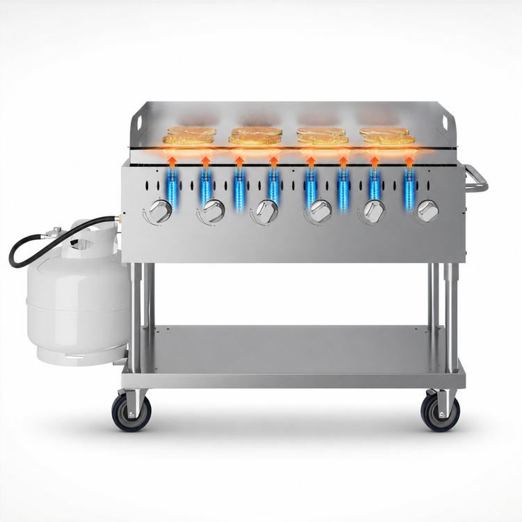 Product image #4 for KoolMore 48-Inch Commercial Outdoor Propane Gas Grill with Griddle and 6 Burners