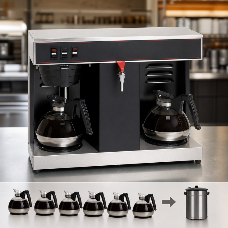 Product image #4 for BUNN Single Automatic Fill Commercial Coffee Brewer with 2 Warmers and Hot Water Faucet