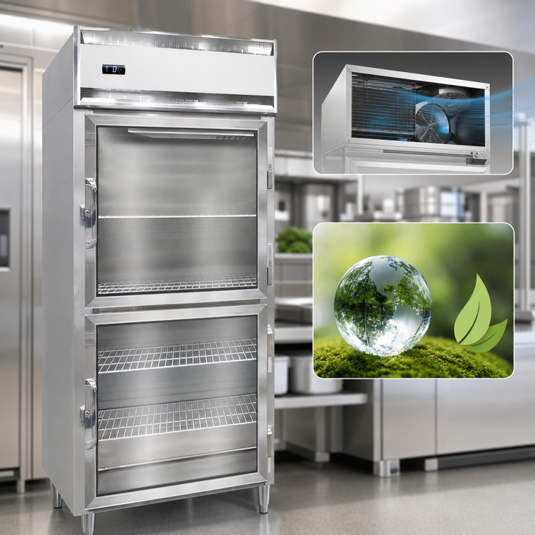 Product image #4 for Continental Refrigerator D1FXNSSGDHD Designer Line Extra-Wide Reach-In Freezer with Half-Height Glass Doors