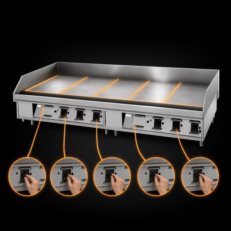 Product image #4 for Lang LG Series 60-Inch Electric Countertop Chrome Plate Griddle with Solid State Controls