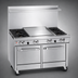 Thumbnail image #4 for Southbend Ultimate 48-Inch Commercial Gas Restaurant Range with 2 Open Burners, 36-Inch Griddle, Convection Oven, and Cabinet Base
