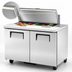 Thumbnail image #4 for True 48-Inch 2-Section Sandwich/Salad Prep Table with 10-Pan Top and 2 Doors