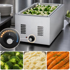 Thumbnail image #4 for Eagle Group RedHots 1220FWD-208 Countertop Electric Food Warmer, 1 Full-Size Pan, Wet/Dry, Infinite Controls, Stainless Steel, 208V