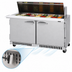 Thumbnail image #4 for Turbo Air PRO Series 60-Inch Front Breathing Mega Top Refrigerated Sandwich/Salad Prep Table, 2 Doors, 24-Pan Opening