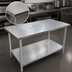 Thumbnail image #4 for John Boos Stallion 84 Inch x 36 Inch 16-Gauge Stainless Steel Top Work Table with Fixed Undershelf