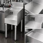 Thumbnail image #4 for Eagle Group 2200 Series MA1-22 Underbar Single Blender Step-Down Add-On Unit, 12"W x 23-1/2"D, 304 Stainless Steel, Duplex GFCI Receptacle