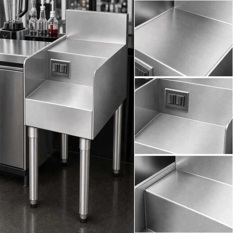 Product image #4 for Eagle Group 2200 Series Underbar Single Step-Down Blender Station Add-On Unit, 12" W x 23-1/2" D