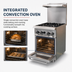 Thumbnail image #4 for IKON Cooking 24-Inch Natural Gas Commercial Gas Range with 4 Open Burners and Convection Oven