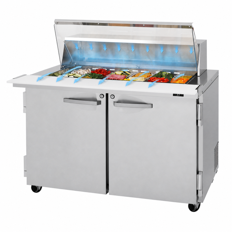 Product image #4 for Turbo Air PRO Series 48-Inch Mega Top Sandwich/Salad Prep Table with Clear Lid