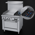 Thumbnail image #4 for Garland GF Starfire Pro 36-Inch Gas Restaurant Range with 2 Open Burners, 24-Inch Thermostatic Griddle and Standard Oven