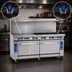 Thumbnail image #4 for Imperial Pro Series 72-Inch Gas Restaurant Range with 6 Open Burners, 6 Step-Up Burners, and 2 Standard Ovens