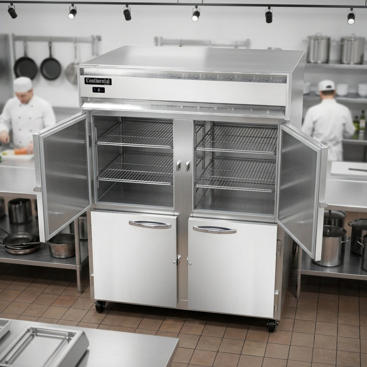 Product image #3 for Continental Refrigerator 2FENSAHD Two-Section 50 cu. ft. Extra-Wide R290 Hydrocarbon Reach-In Freezer with Half-Height Solid Doors