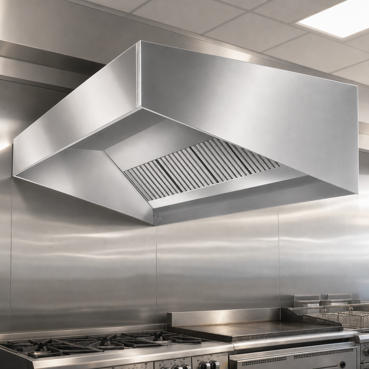 Product image #4 for Eagle Group SpecAir HES96-126 Short Front Wall Type Exhaust Hood, 126 Inches Wide