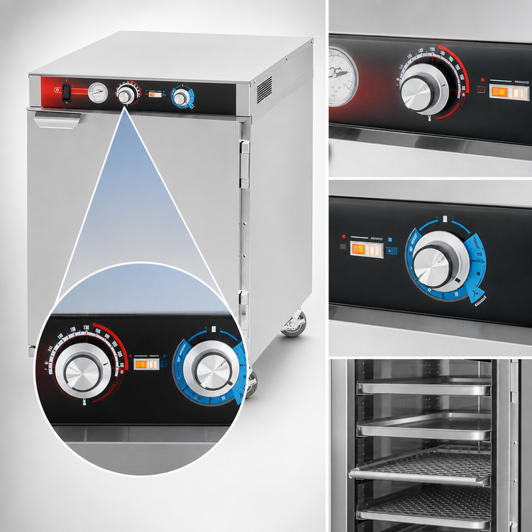 Product image #5 for FWE Mobile Undercounter Humidified Proofer/Heater Cabinet with Universal Tray Slides