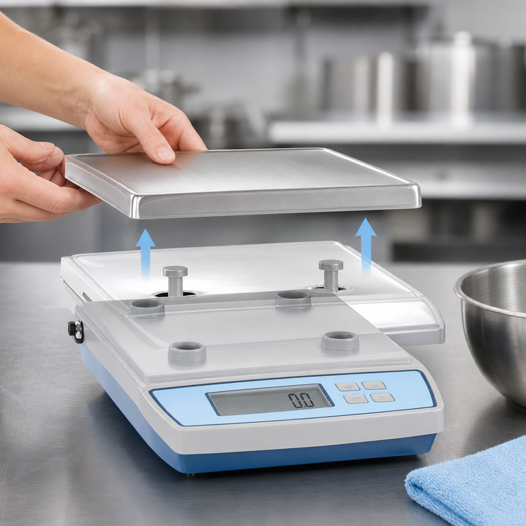 Product image #4 for Edlund BRAVO! BRV-320 20 lb Electronic Portion Scale with 7-Inch Square Stainless Steel Platform