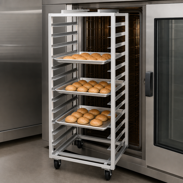 Product image #4 for Channel 412S-OR Single Section Side-Loading Stainless Steel Bun Pan Oven Rack, 15 Pan Capacity