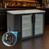 Thumbnail image #4 for BlendPort® Three-Section Reach-In Back Bar Cooler with Glass Doors, 72-3/4 Inch Wide, Stainless Steel Top
