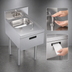 Thumbnail image #4 for Krowne Royal Series Freestanding Underbar Hand Sink Unit with Soap & Towel Dispenser, 18 x 24 Inch, 10 x 14 x 7 Bowl