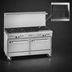 Thumbnail image #4 for Southbend Ultimate 60-Inch Gas Restaurant Range with 5 Burners, 24-Inch Charbroiler, Standard Oven, and Cabinet Base