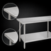 Thumbnail image #4 for Advance Tabco 144-Inch x 24-Inch 14-Gauge 304 Stainless Steel Work Table with Adjustable Undershelf